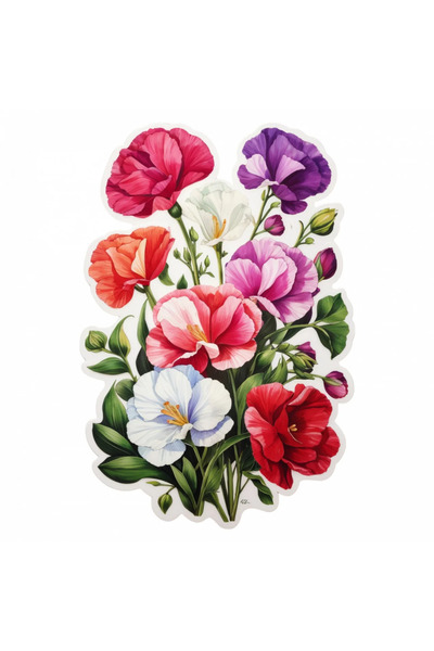 INOVATIX Set de 8 autocolante cu buchet de flori de mazăre dulce, INOVATIX®. ...