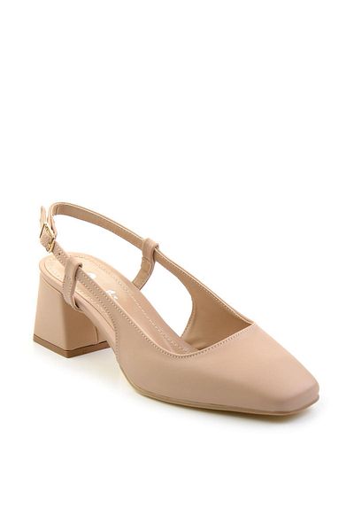 Bambi Beige Women's Classic Heeled Shoes K01992152809