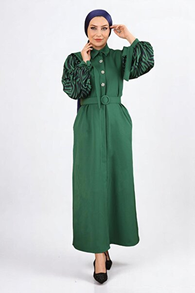 Missvalle Фераце з деталізованим візерунком з каменів, смарагдовий MSW19127