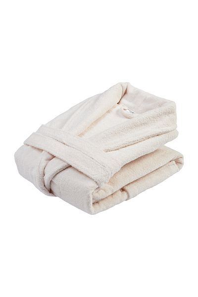 Donetella Unisex 100% Cotton Terry Bathrobe Small & Medium, 400 GSM, Ankle-Length with Shawl Collar & Pockets