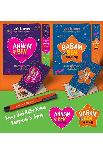 nesnel yayınlar Annem - Babam ve Ben Aramızda Ayraç Kartpostal Kişiye Özel Ka...