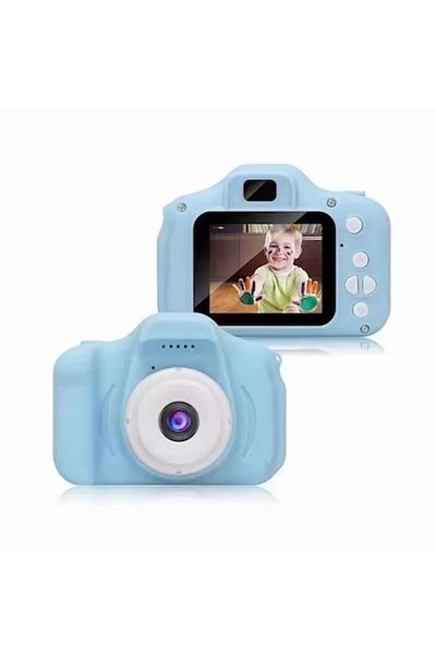 HOZRO Cameră interactivă HOZRO pentru copii, Full HD, jocuri, rame foto distractive, albastră
