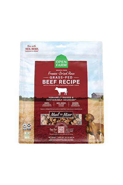 Open Farm طعام جاف للكلاب من لحم البقر الخام المجفف بالتجميد - 99 جرام