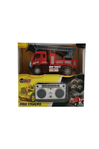 Generic HST 4-Way Drive Fire Carane Truck with Remote Control for Kids Red 6158-H1