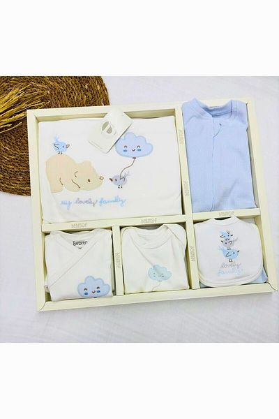 Bebitof My Baby Beach 100% Cotton Cute Animals with Colorful Patterns 10-Piece Hospital Release Special Series 1365