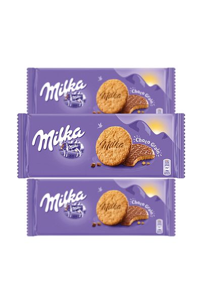 Milka Biscuiți cu boabe de ciocolată 126g x 3 bucăți