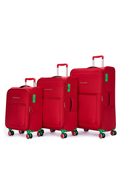 United Colors of Benetton Ultra Light 3'lü Valiz Seti Büyük - Orta ve Kabin B...