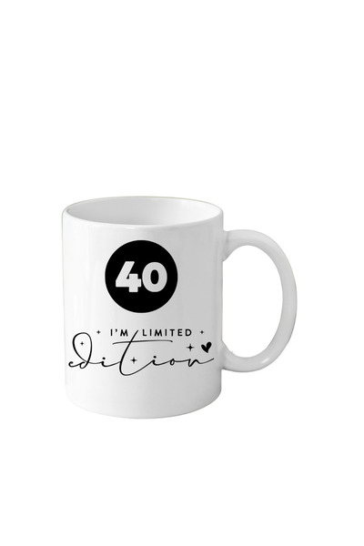 OEM Cana din ceramica haioasa Aniversare 40 ani, alba, 330 ml, Limited Edition