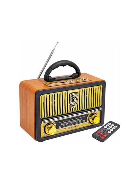 HOZRO Boxa Radio Bluetooth Retro Hozro, YG-112BT, Auriu