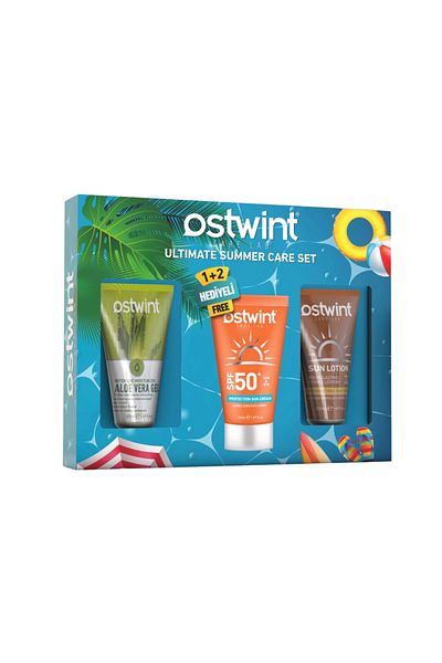 Ostwint Ostwint Summer Set – Sun Protection Cream SPF 50+, Bronze Oil, Aloe Vera Gel, 3 x 50ml