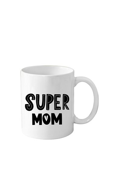OEM Cana personalizata pentru mama (Super Mom) alba, 330 ml