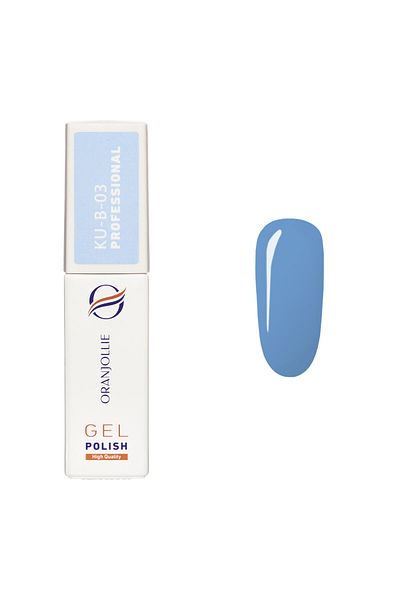 Intisimo Oja semipermanentă, profesională, ojă gel, cod KU-B03, 12ml, lucioasă, albastră
