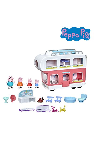 Hasbro Peppa Pig Caravan Set, Hasbro, Multicolor, Children's Toy, 4 Figures, 2 Bicycles, 2 Chairs, 3+ Years,