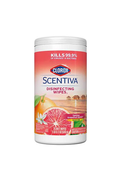 Clorox Scentiva Tahitian Grapefruit Splash Disinfecting Wipes 75 pcs