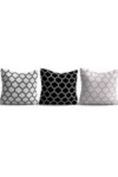 Lenjerii Deosebite Set 3 fete perna decorative 43x43cm, Geometric