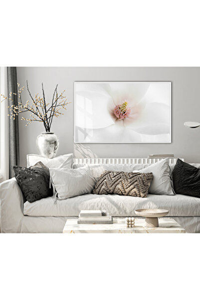 Harikabirev HARİKABİREV | MODEL DE FLORI DE MANOLIE ALBĂ | TABLO DE STICLA TE...