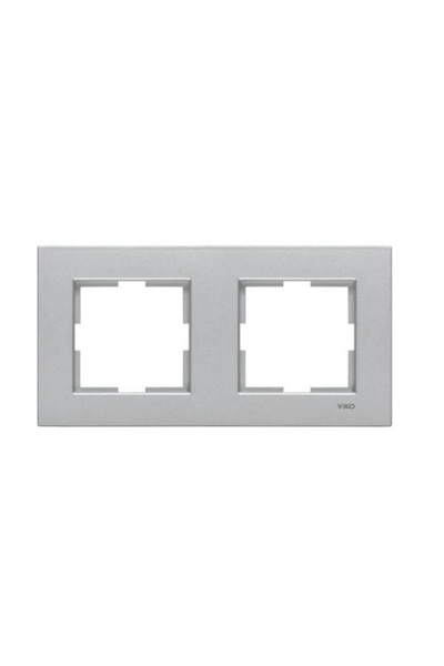 VİKO LİNNERA İKİLİ YATAY ÇERÇEVE GÜMÜŞ