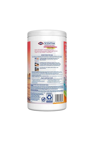 Clorox Scentiva Tahitian Grapefruit Splash Disinfecting Wipes 75 pcs
