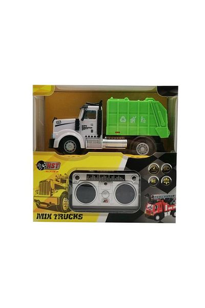 Generic HST 4-Way Drive Garbage Truck with Remote Control for Kids Green and White 6158-H2