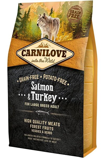 Carnilove كارنيلوف سمك السلمون والديك الرومي للكلاب البالغة من السلالات الكبيرة 4 كجم