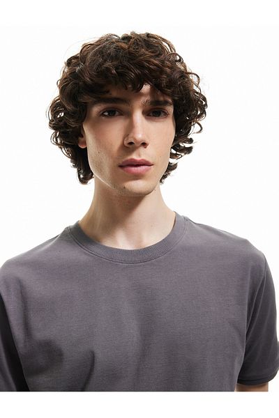 Koton Short Sleeve Crew Neck Cotton Slim Fit Men's Basic T-Shirt