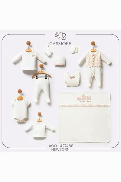 Cassiope My Baby Kumsal 100% Cotton with Colorful Patterns 10-Piece Hospital Release Special Series 427488