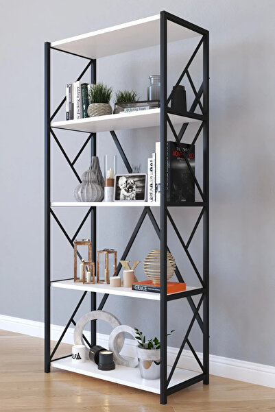 Remaks New Modern 150 Lik Kitaplık Raf Çok Amaçlı Kiler Mutfak Banyo Rafı Beyaz