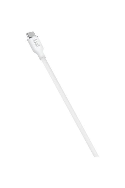 Generic AL FANAR 10Gbps 5A Silicone USB Type-C to Type-C Fast Charging Cable White 2m C52C-CSW11