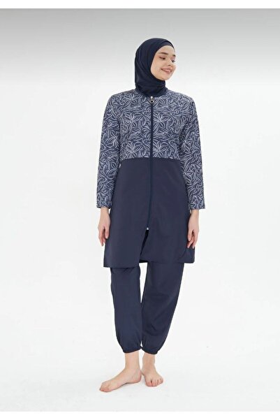 Fantasy Πλήρως καλυμμένο μαγιό με μανίκια με φερμουάρ Αλεξίπτωτο Hijab Μαγιό 3478