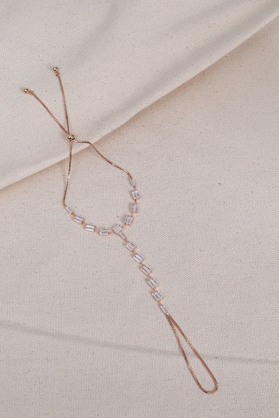 Süspüs Accessories Baguette Stone Gold Color Şahmeran