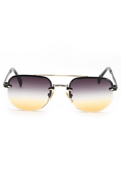 Markasepeti Vintage Style Rectangular Unisex Sunglasses (Black)