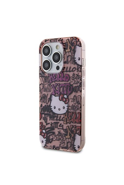 Hello Kitty Case for iPhone 14 Pro - Hello Kitty Hardcase IML Tags Graffiti (HKHCP14LHDGPTP) - Pink