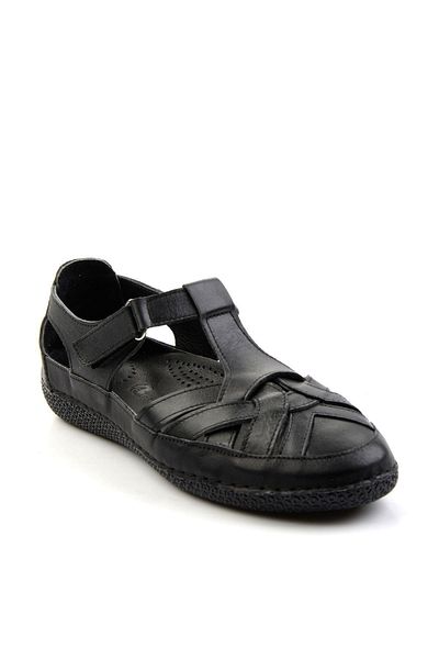 Bambi Black Leather Women's Sandals K05303100003