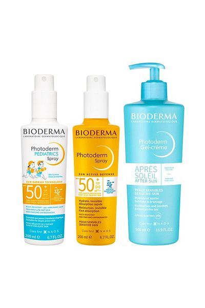 Bioderma Photoderm SPF50+ Children's spray 200ml, Adults' spray 200ml, After-sun gel-cream 500ml