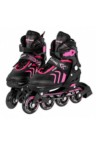 Evelise Patine cu role pentru copii SporTrike 4 în 1, 34-38, roz