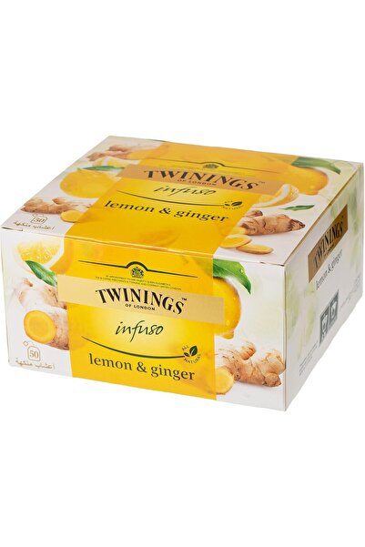 Twinings أكياس شاي إنفوسو بالليمون والزنجبيل - 50 كيس