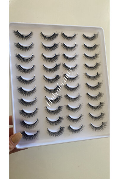 hulyabeauty Cat eye doğal takma kirpik 20 çift