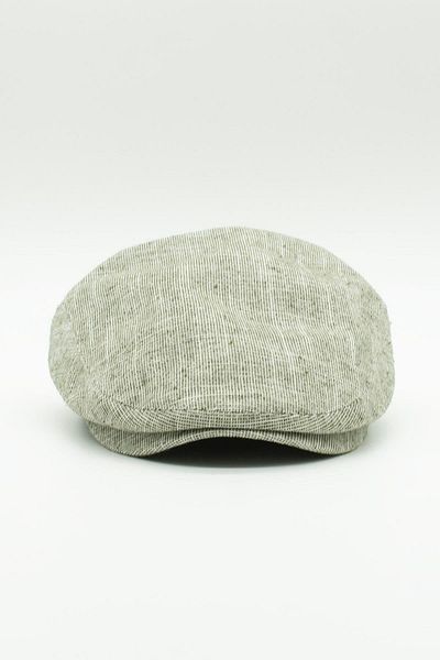 Külah Men's Linen Premium Light Green Hat Summer Flat Cap Cap