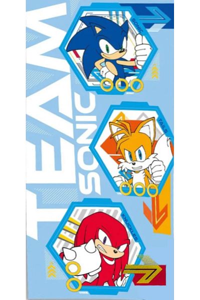 SONIC THE HEDGEHOG Sonic the Hedgehog Towel, bath/beach towel, 100% Cotton, 70x140cm, Blue