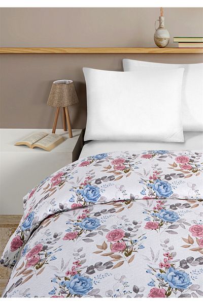 Evim Soren Double Pique Wendy Blue Dried Rose 200X230 cm