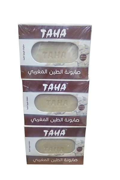 TAHA Moroccan clay soap for the skin, Taha, 3-piece set