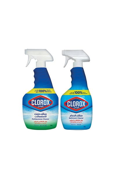 Clorox Bathroom Cleaner 500 ml + Multipurpose Cleaner Value Pack 750 ml