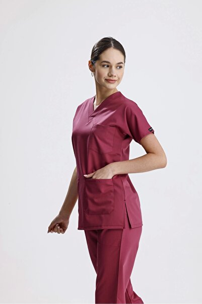 Moodamedikal Vişne Renk Dosaline Cerrahi Üniforma Takımı