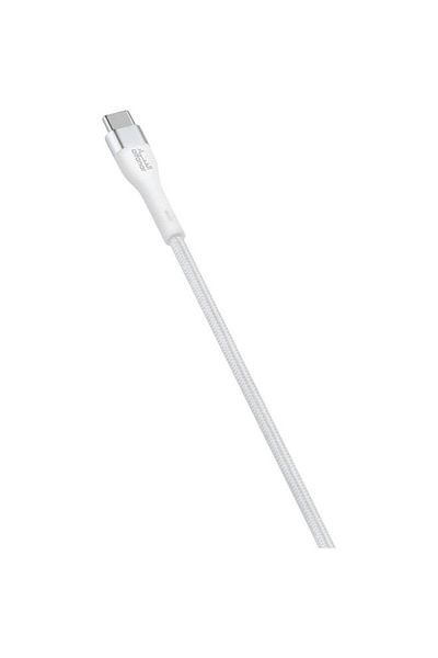 Generic AL FANAR 480Mbps 3A Braided Type-C to Type-C Fast Charging Cable White 1m C31C-CBW06