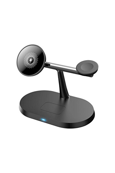 OEM Stație de încărcare wireless, 3 în 1, 15W, MagSafe, compatibilă cu iPhone, AirPods, Apple Watch, Andro