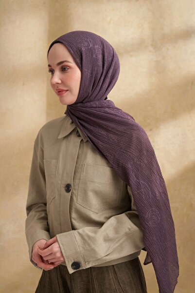 ARMANDA Σάλι με μοτίβο μουσελίνας 3351-800 Λεβάντα