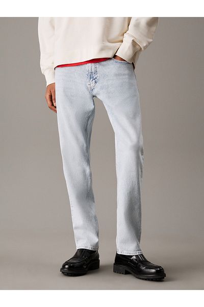 Calvin Klein Men Denim Light Blue Slim Straight Jeans
