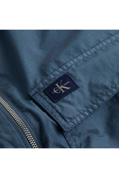 Calvin Klein Men Vintage Indigo Garment Dye Cotton Windbreaker Jacket