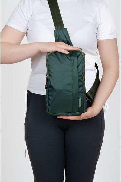 KAFF Khaki Color Water Resistant Fabric Unisex Bodybag Cross Shoulder Bag -1055