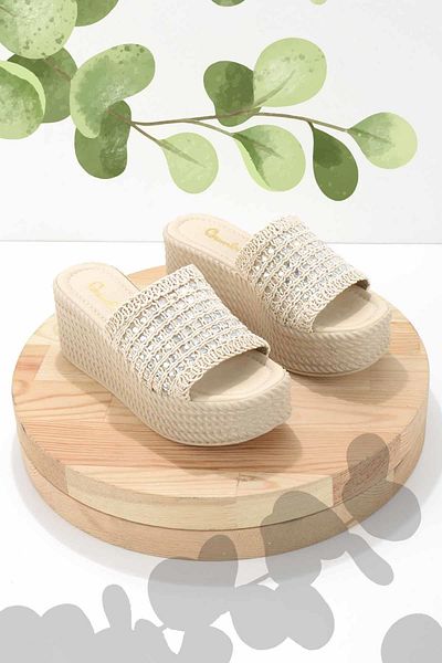 Bambi Beige Women's Slippers K04566771116